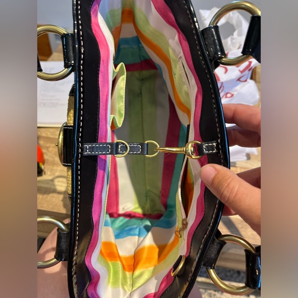 Coach Princess Street Raffia and Patent Leather Tote - Picture 10 of 17